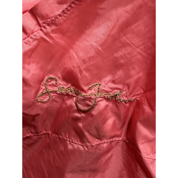 Sean John Hoodie Women's Size Large Pink Short Sleeve Full Zip Pockets EUC - Picture 6 of 11